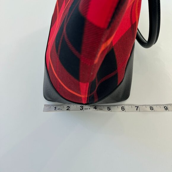 NWOT Kate Spade New York Medium Harmony Plaid Tote Bag With Black Leather Bottom - Picture 11 of 13